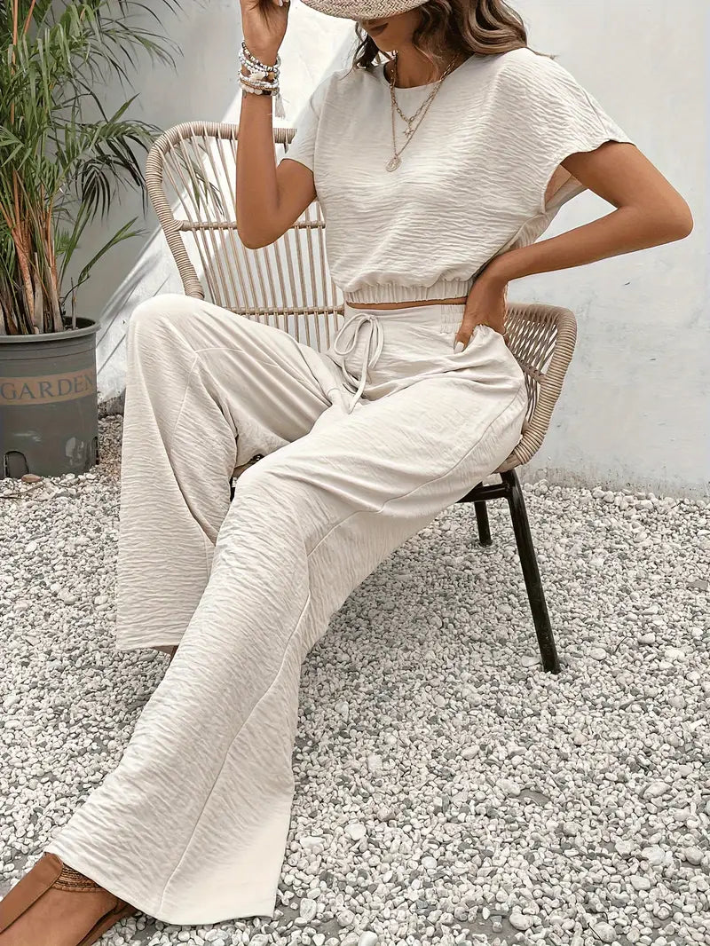 Sophia - Damen Leinen-Set für den Alltag