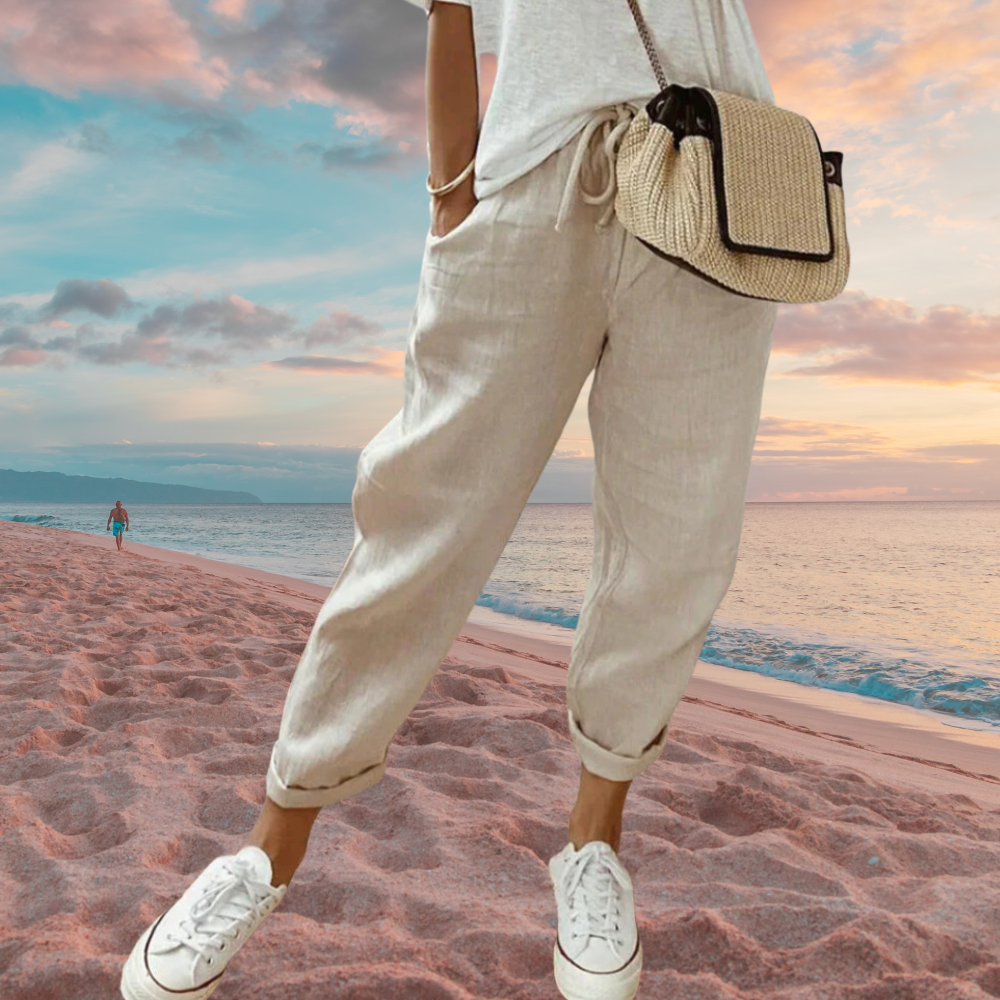 Kati - Damen Lässige und stylische Leinenhose
