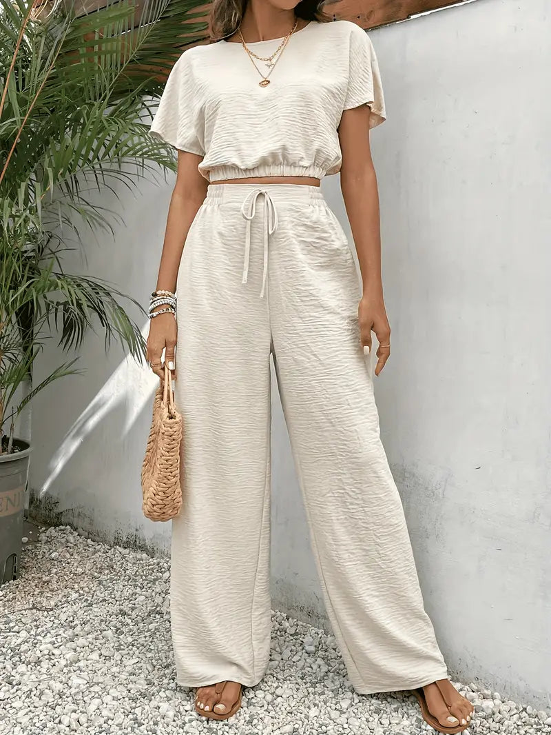Sophia - Damen Leinen-Set für den Alltag